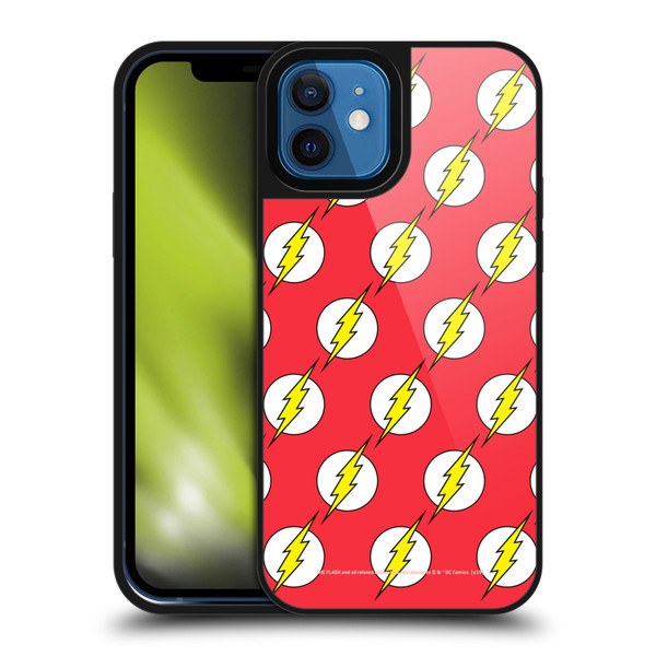 The Flash DC Comics Logo Pattern Gel Armour Case For Apple iPhone 12 / iPhone 12 Pro