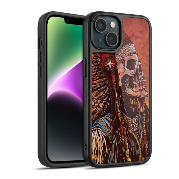 David Lozeau Colourful Grunge Native American Gel Armour Case For Apple iPhone 14