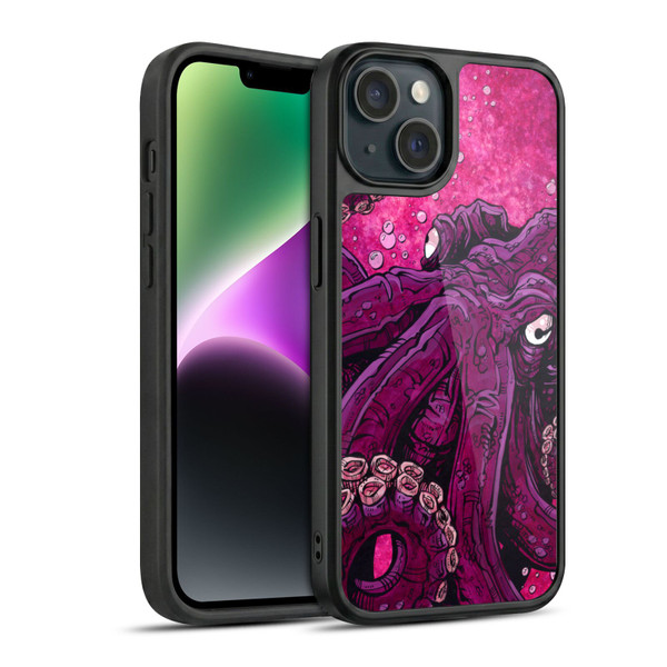 David Lozeau Colourful Grunge Octopus Squid Gel Armour Case For Apple iPhone 14