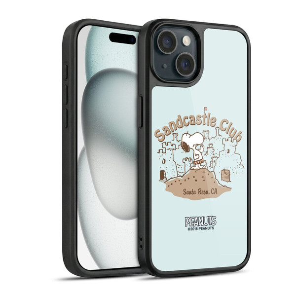 Peanuts Beach Snoopy Sand Castle Gel Armour Case For Apple iPhone 15