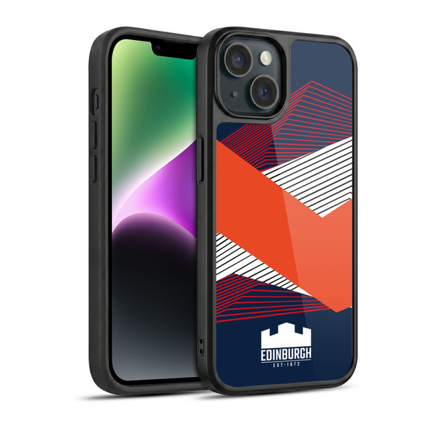 Edinburgh Rugby Graphics Shapes Gel Armour Case For Apple iPhone 14