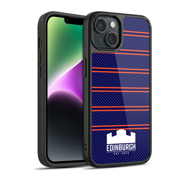 Edinburgh Rugby Logo 2 Stripes Gel Armour Case For Apple iPhone 14