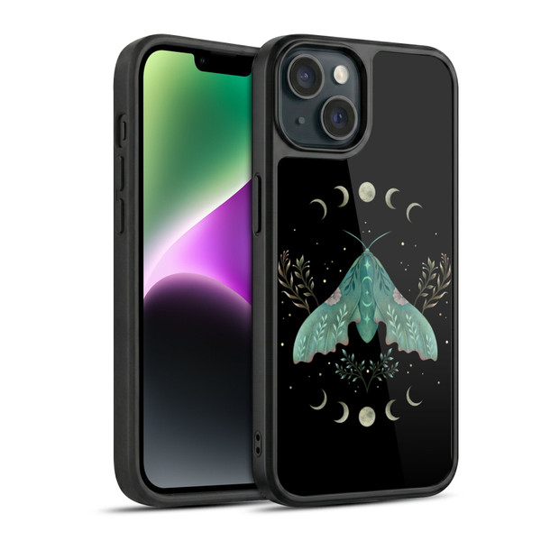 Episodic Drawing Illustration Animals Moon & Moth Gel Armour Case For Apple iPhone 14