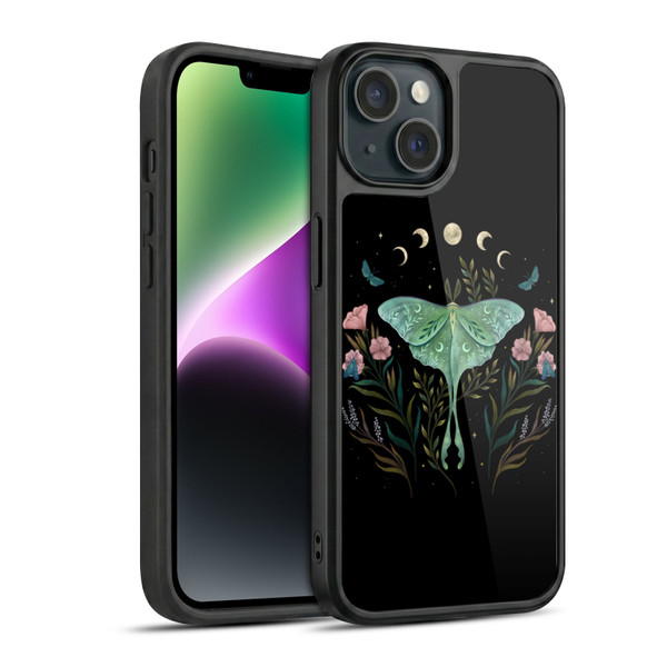 Episodic Drawing Illustration Animals Moth and Flowers Gel Armour Case For Apple iPhone 14