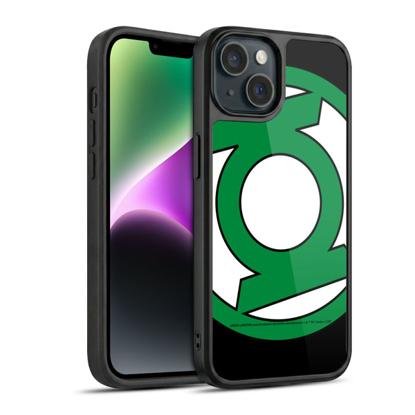 Green Lantern DC Comics Logos Oversized Gel Armour Case For Apple iPhone 14