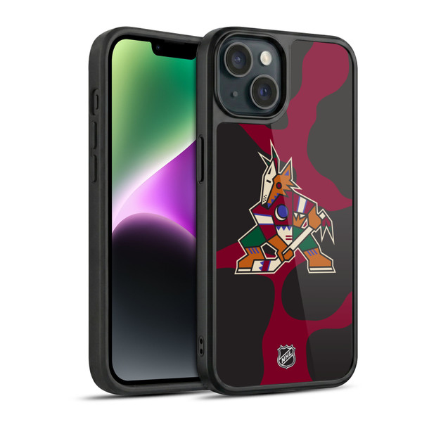 NHL Arizona Coyotes Cow Pattern Gel Armour Case For Apple iPhone 14