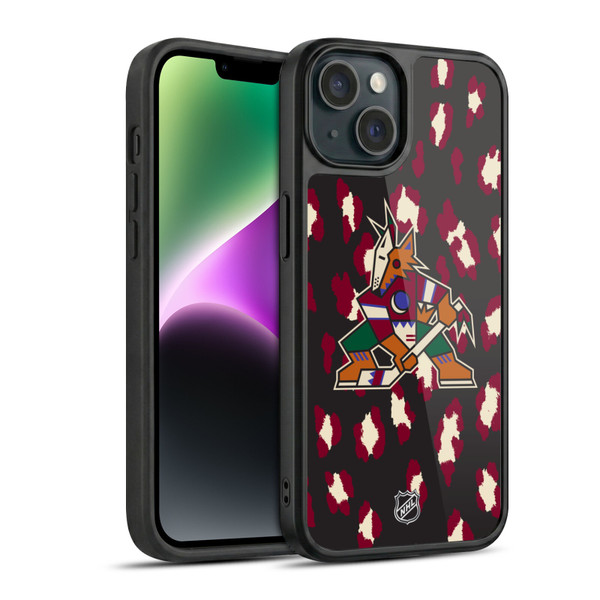 NHL Arizona Coyotes Leopard Pattern Gel Armour Case For Apple iPhone 14