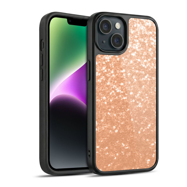 PLdesign Sparkle Prints Peach Gel Armour Case For Apple iPhone 14