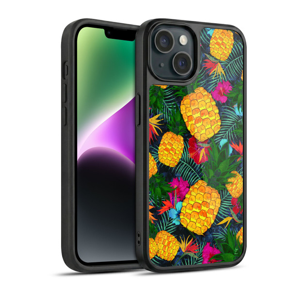 Suzan Lind Colours & Patterns Tropical Pineapple Gel Armour Case For Apple iPhone 14