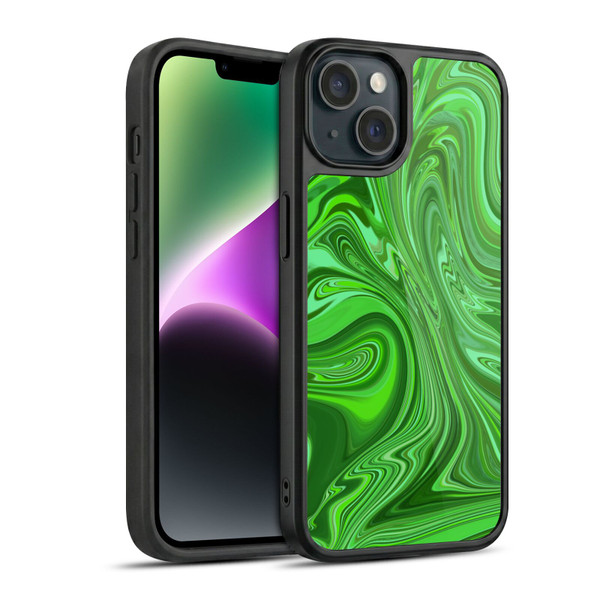 Suzan Lind Marble Emerald Green Gel Armour Case For Apple iPhone 14