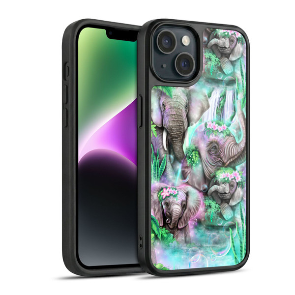 Sheena Pike Animals Daydream Elephants Lagoon Gel Armour Case For Apple iPhone 14
