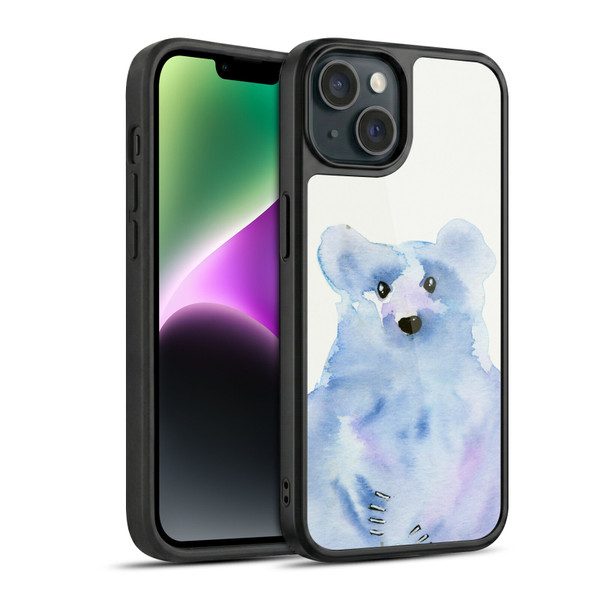 Wyanne Animals 2 Blue Watercolour Bear Gel Armour Case For Apple iPhone 14