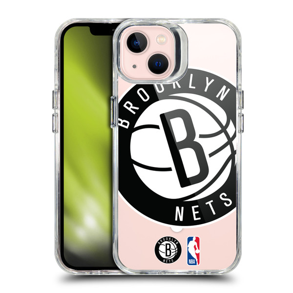 NBA Brooklyn Nets Logo Oversized Text SHOCKPROOF BUMPER CASE COMPATIBLE WITH Apple iPhone 13 & MAGSAFE
