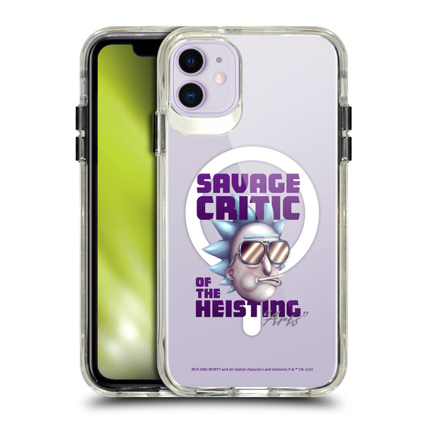 Rick And Morty Character Art Cool Rick SHOCKPROOF BUMPER CASE COMPATIBLE WITH Apple iPhone 11 & MAGSAFE
