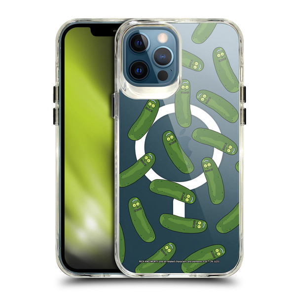 Rick And Morty Character Art Pickle Pattern SHOCKPROOF BUMPER CASE COMPATIBLE WITH Apple iPhone 12 Pro Max & MAGSAFE