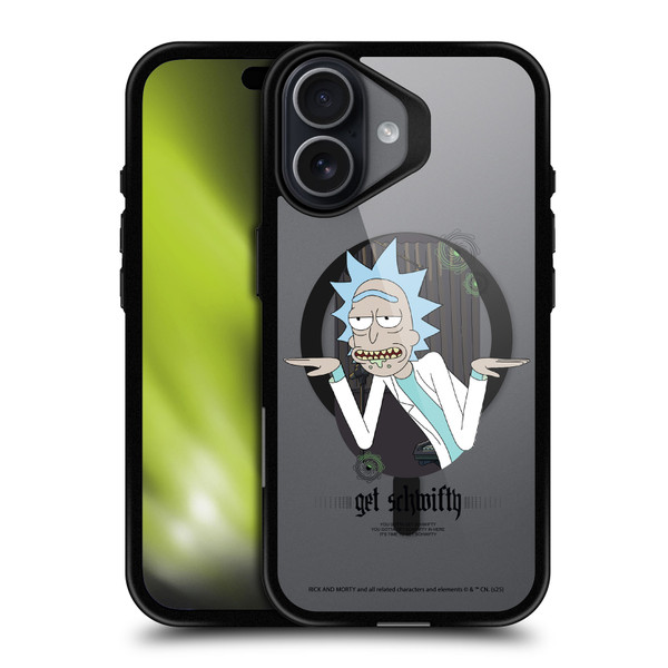 Rick And Morty Character Art Vibe BLACK SHOCKPROOF BUMPER CASE COMPATIBLE WITH Apple iPhone 17 & MAGSAFE