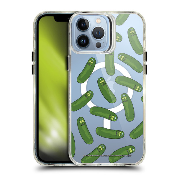 Rick And Morty Character Art Pickle Pattern SHOCKPROOF BUMPER CASE COMPATIBLE WITH Apple iPhone 13 Pro Max & MAGSAFE
