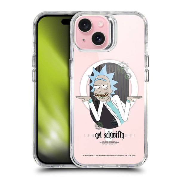 Rick And Morty Character Art Vibe SHOCKPROOF BUMPER CASE COMPATIBLE WITH Apple iPhone 15 & MAGSAFE