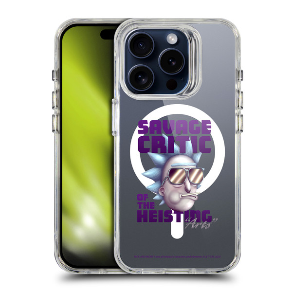 Rick And Morty Character Art Cool Rick SHOCKPROOF BUMPER CASE COMPATIBLE WITH Apple iPhone 15 Pro & MAGSAFE