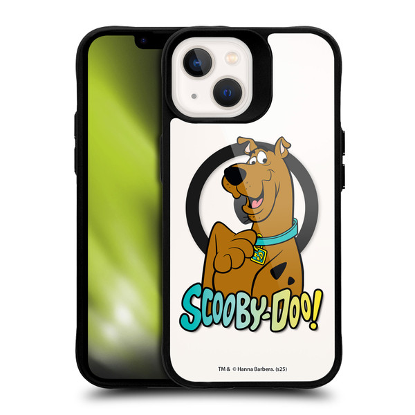 Scooby-Doo Character Art Pose BLACK SHOCKPROOF BUMPER CASE COMPATIBLE WITH Apple iPhone 13 & MAGSAFE