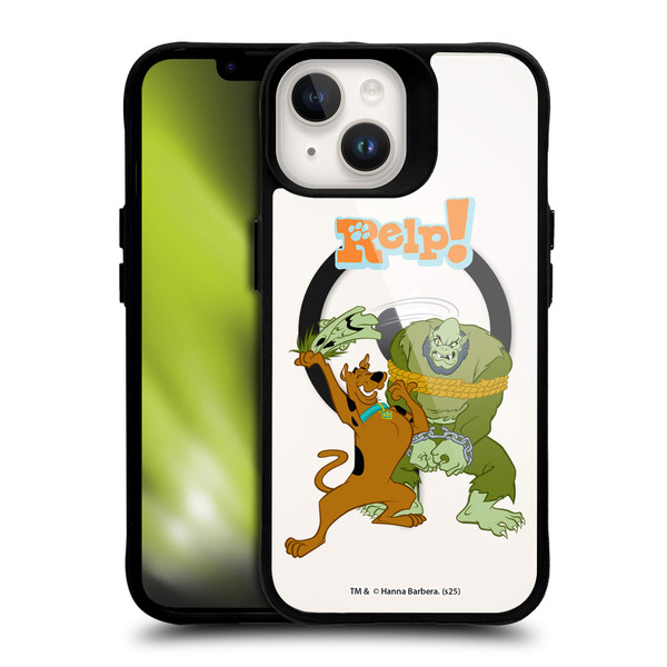 Scooby-Doo Character Art Capture BLACK SHOCKPROOF BUMPER CASE COMPATIBLE WITH Apple iPhone 14 & MAGSAFE
