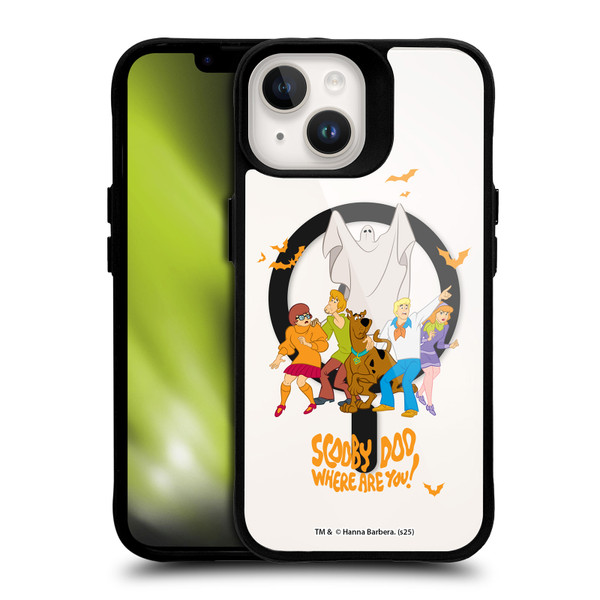 Scooby-Doo Character Art Group Halloween BLACK SHOCKPROOF BUMPER CASE COMPATIBLE WITH Apple iPhone 14 & MAGSAFE