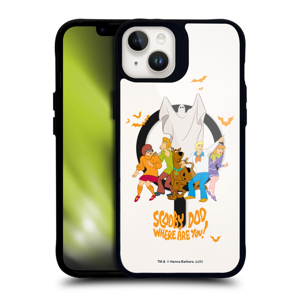 Scooby-Doo Character Art Group Halloween BLACK SHOCKPROOF BUMPER CASE COMPATIBLE WITH Apple iPhone 14 Plus & MAGSAFE