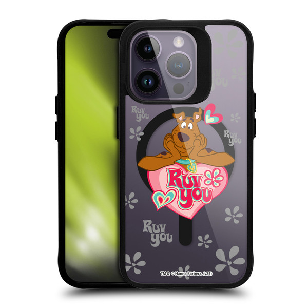 Scooby-Doo Character Art Ruv You BLACK SHOCKPROOF BUMPER CASE COMPATIBLE WITH Apple iPhone 14 Pro & MAGSAFE