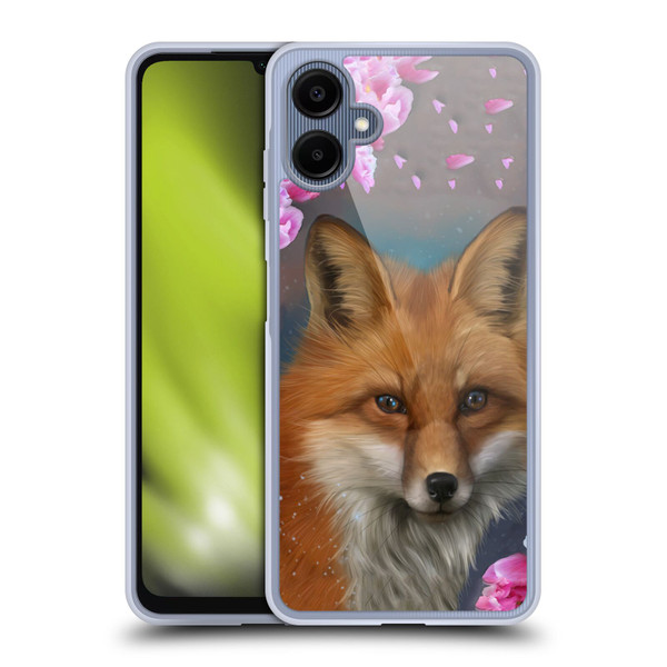 Ash Evans Animals Fox Peonies Soft Gel Case for Samsung Galaxy A06 4G / 5G