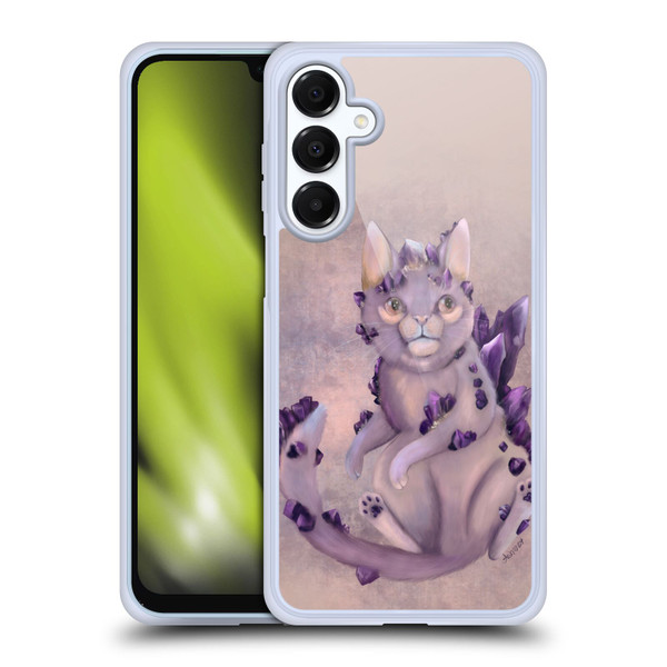 Ash Evans Graphics Amethyst Cat Soft Gel Case for Samsung Galaxy A16 5G & MagSafe