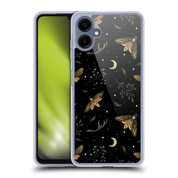 Episodic Drawing Pattern Death Head Moth Soft Gel Case for Samsung Galaxy A06 4G / 5G