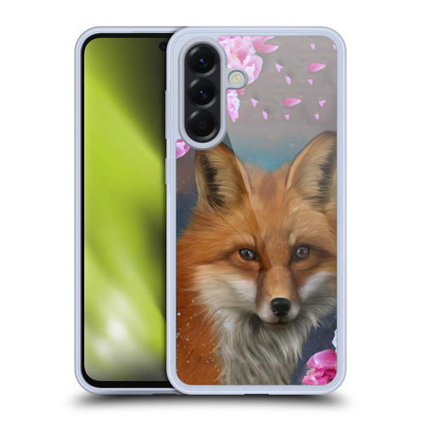 Ash Evans Animals Fox Peonies Soft Gel Case for Samsung Galaxy A56 5G