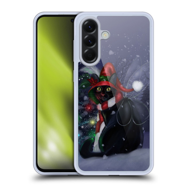 Ash Evans Black Cats Yuletide Cheer Soft Gel Case for Samsung Galaxy A56 5G