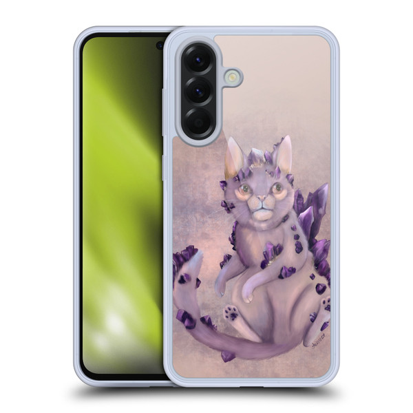 Ash Evans Graphics Amethyst Cat Soft Gel Case for Samsung Galaxy A56 5G