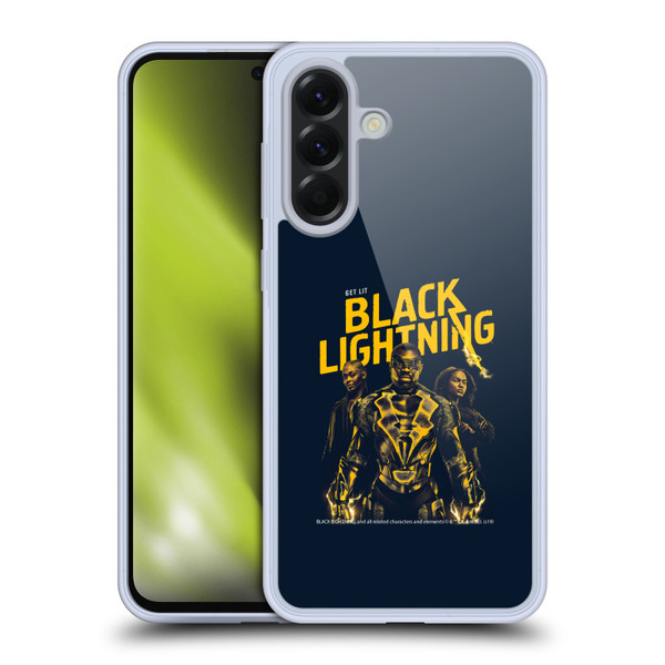 Black Lightning Key Art Get Lit Soft Gel Case for Samsung Galaxy A56 5G