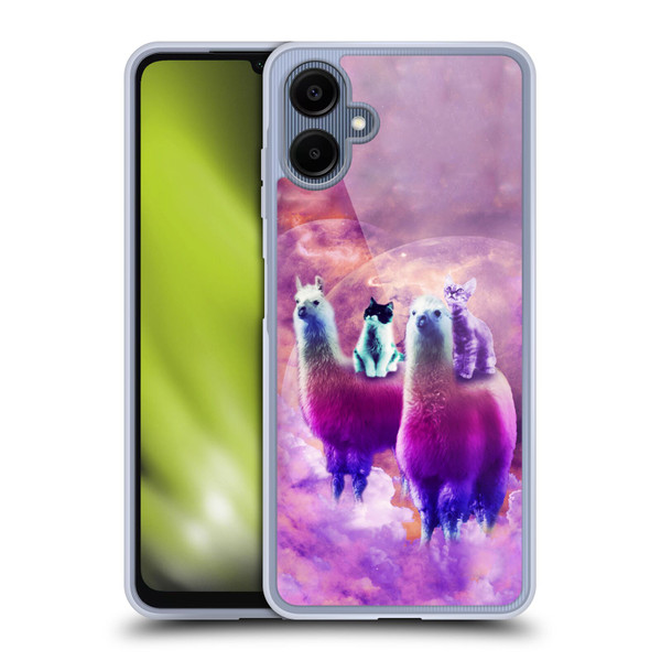 Random Galaxy Space Llama Kitty & Cat Soft Gel Case for Samsung Galaxy A06 4G / 5G