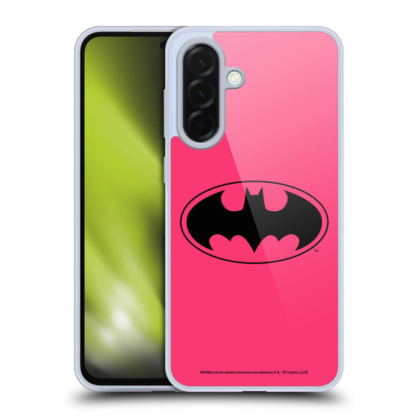 Batman DC Comics Logos Pink Soft Gel Case for Samsung Galaxy A36 5G