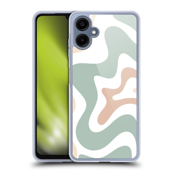 Kierkegaard Design Studio Retro Abstract Patterns Celadon Sage Swirl Soft Gel Case for Samsung Galaxy A06 4G / 5G