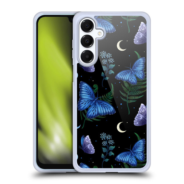 Episodic Drawing Pattern Blue Morpho Butterfly Soft Gel Case for Samsung Galaxy A16 5G & MagSafe