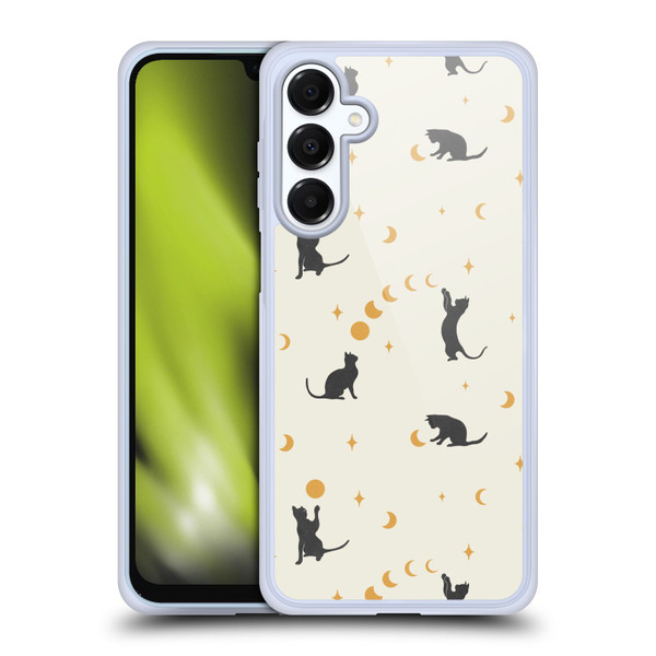 Episodic Drawing Pattern Cat And Moon Soft Gel Case for Samsung Galaxy A16 5G & MagSafe
