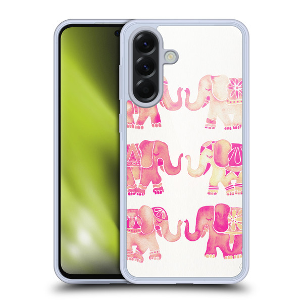 Cat Coquillette Animals 2 Pink Elephants Soft Gel Case for Samsung Galaxy A56 5G