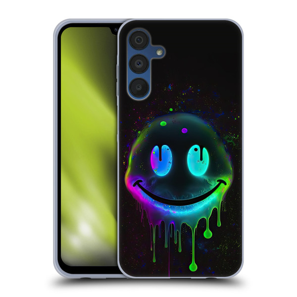 Wumples Cosmic Arts Drip Smiley Soft Gel Case for Samsung Galaxy A15 & MagSafe