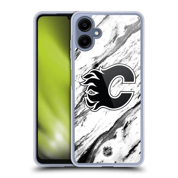 NHL Calgary Flames Marble Soft Gel Case for Samsung Galaxy A06 4G / 5G