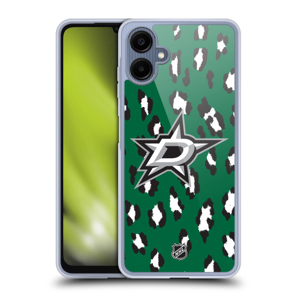 NHL Dallas Stars Leopard Pattern Soft Gel Case for Samsung Galaxy A06 4G / 5G