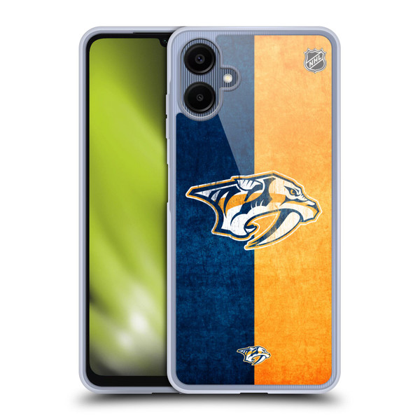 NHL Nashville Predators Half Distressed Soft Gel Case for Samsung Galaxy A06 4G / 5G