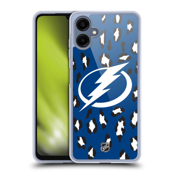 NHL Tampa Bay Lightning Leopard Pattern Soft Gel Case for Samsung Galaxy A06 4G / 5G