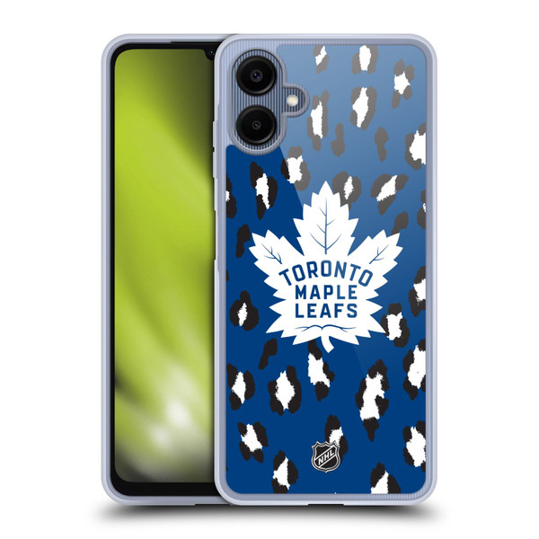 NHL Toronto Maple Leafs Leopard Pattern Soft Gel Case for Samsung Galaxy A06 4G / 5G