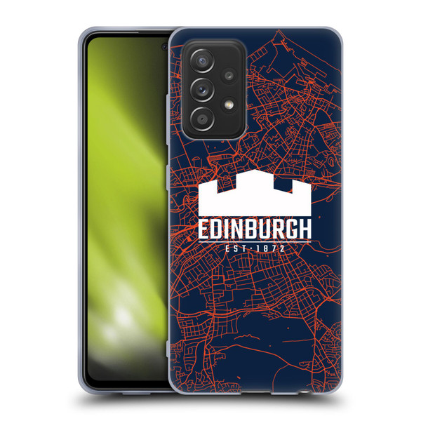 Edinburgh Rugby Graphics Map Soft Gel Case for Samsung Galaxy A52 / A52s / 5G (2021)