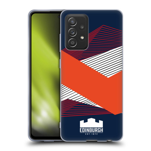 Edinburgh Rugby Graphics Shapes Soft Gel Case for Samsung Galaxy A52 / A52s / 5G (2021)