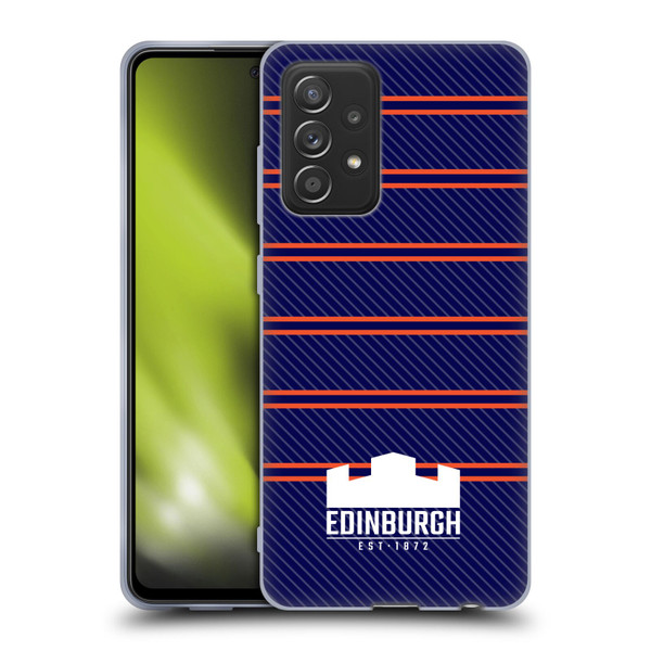 Edinburgh Rugby Logo 2 Stripes Soft Gel Case for Samsung Galaxy A52 / A52s / 5G (2021)